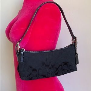 Coach Black Shoulder Purse w Buckle